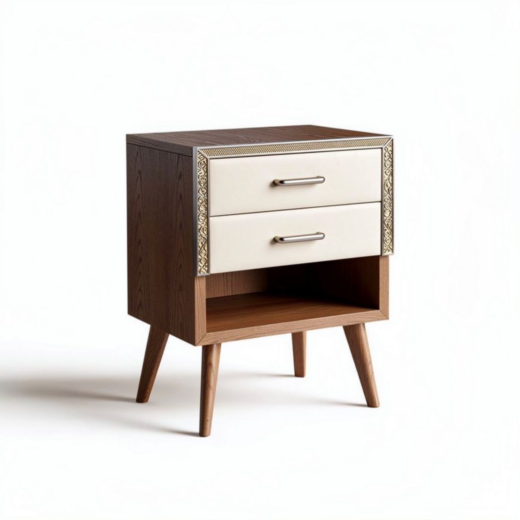 Comodino in legno con cassetti per camera da letto – 40 x 30 x 50 cm