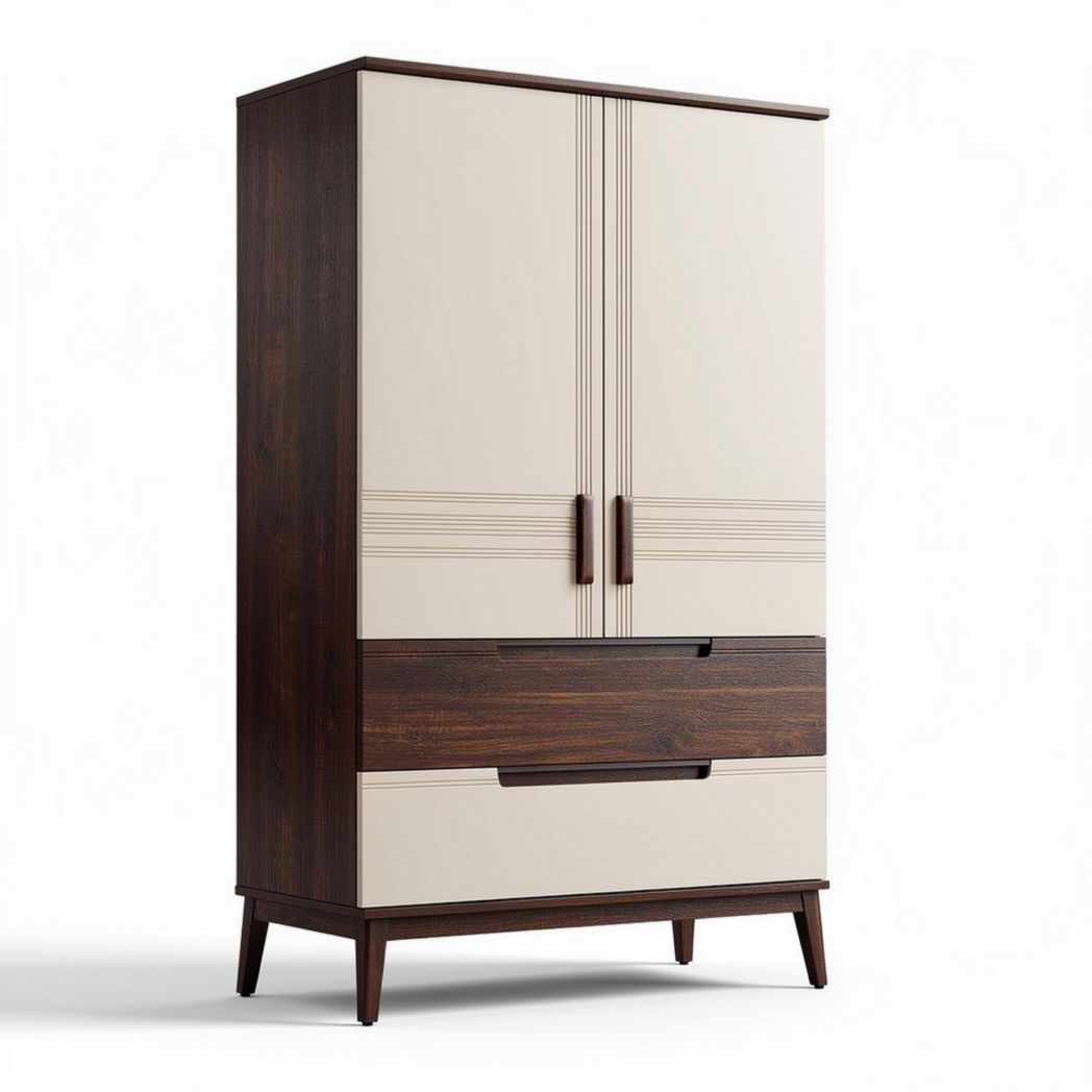 Armadio in legno con ripiani e cassetti per camera da letto – 80 x 45 x 180 cm